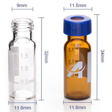 1.5mL Short Thread Vial w/Write-on Spot, 9mm Thread, 11.6*32mm