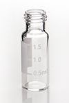 9mm clear screw vial with writen spot