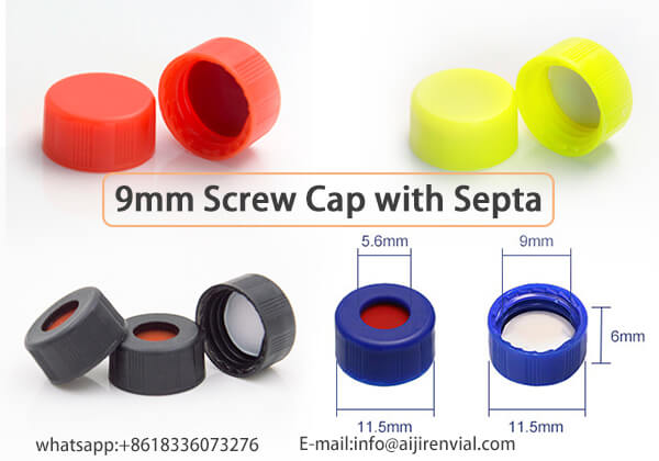 9mm screw cap for HPLC vial