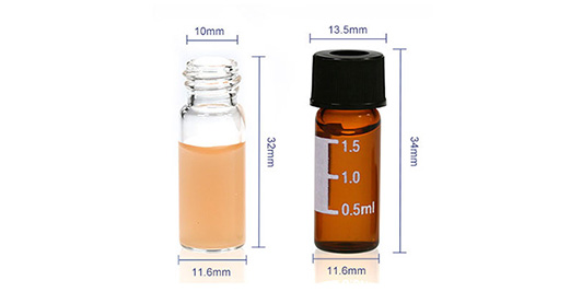 chromatography vial size