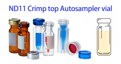 Crimp top autosampler vial