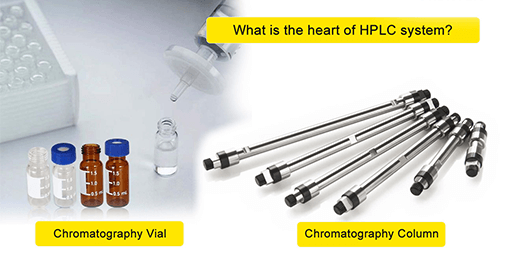 chromatography column and sample vial